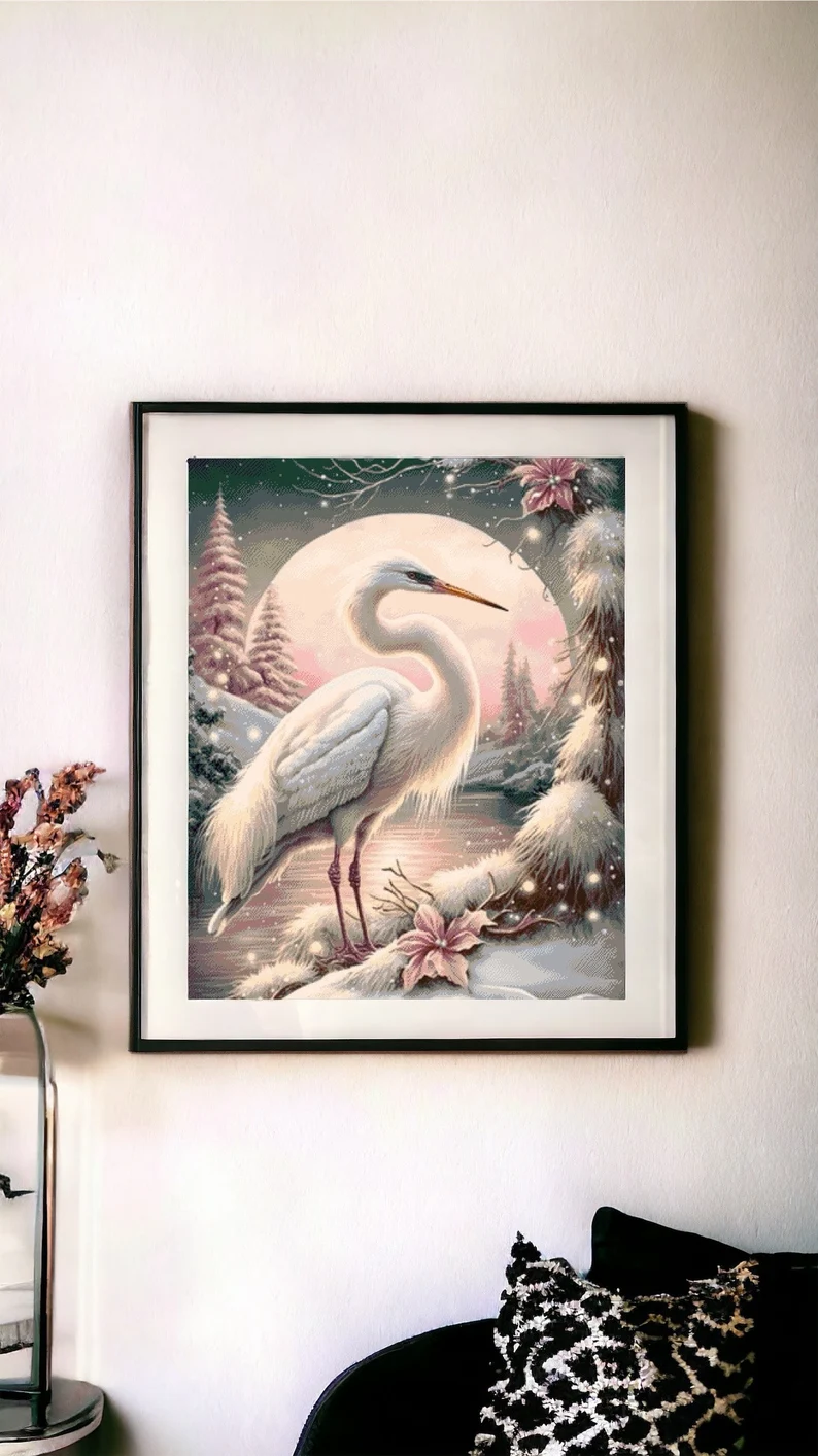 Kralen Borduurpakket “Witte Reiger" - Afbeelding 7