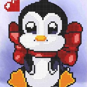 Kralenborduurpakket "Pinguïn verliefd"