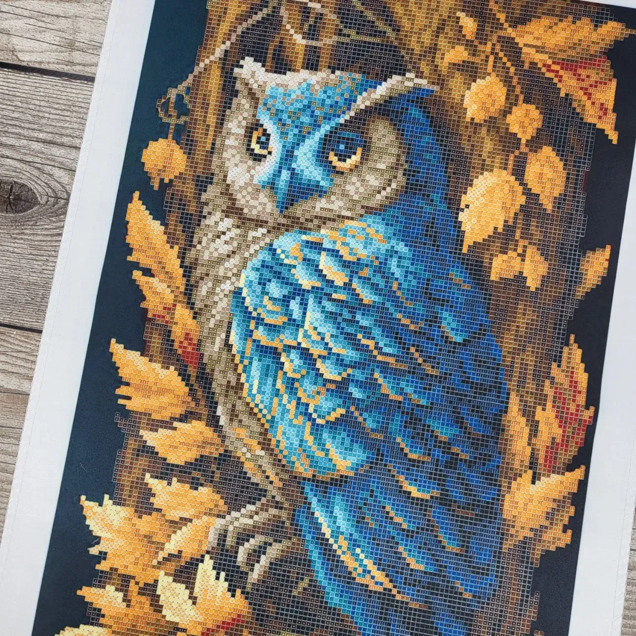 Borduurset Uil in het herfstbos - Afbeelding 5