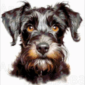 Kralen Borduurpakket “Dwergschnauzer"
