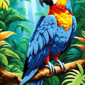 Borduurpakket “Tropische Papegaai"