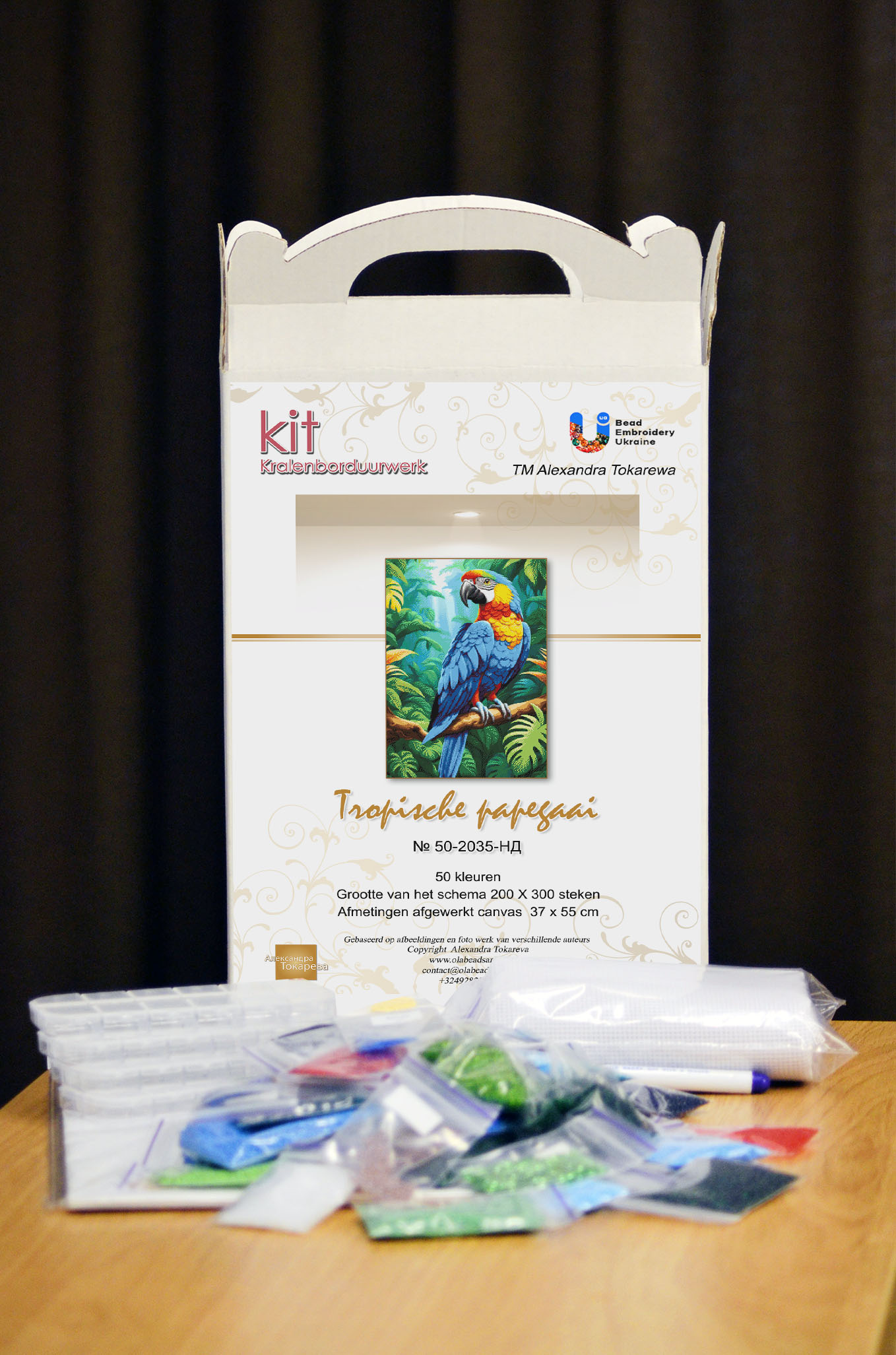 Borduurpakket “Tropische Papegaai" - Afbeelding 2