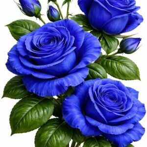 Borduurpakket Blauwe Rozen